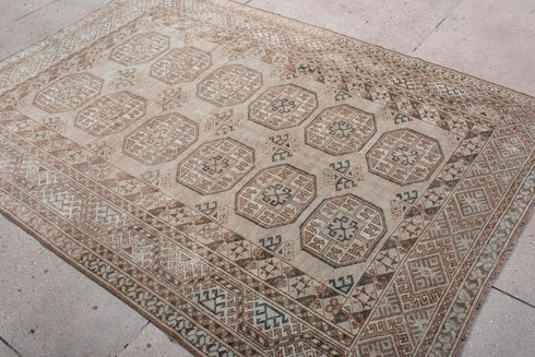 Antique Afghan Area Rug (5' x 7')